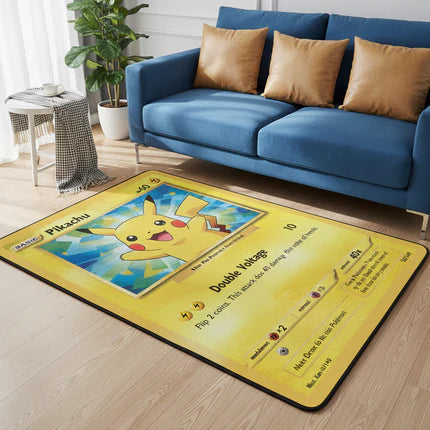 Pikachu Trading Card Floor Rug