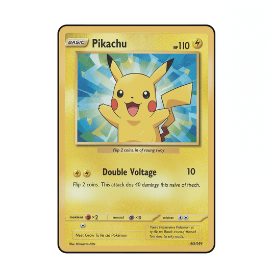 Pikachu Trading Card Floor Rug