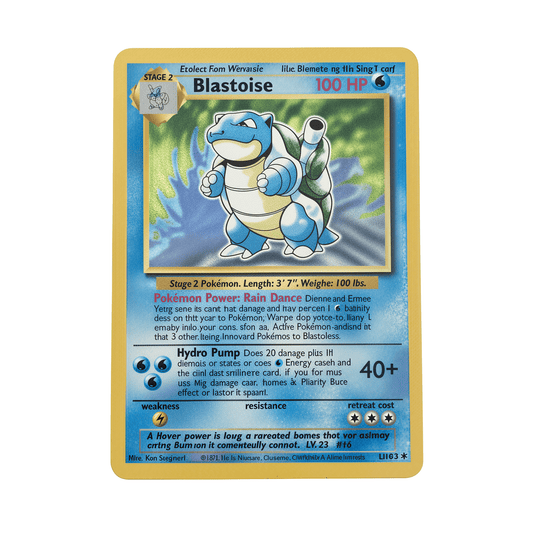 Blastoise Trading Card Floor Rug